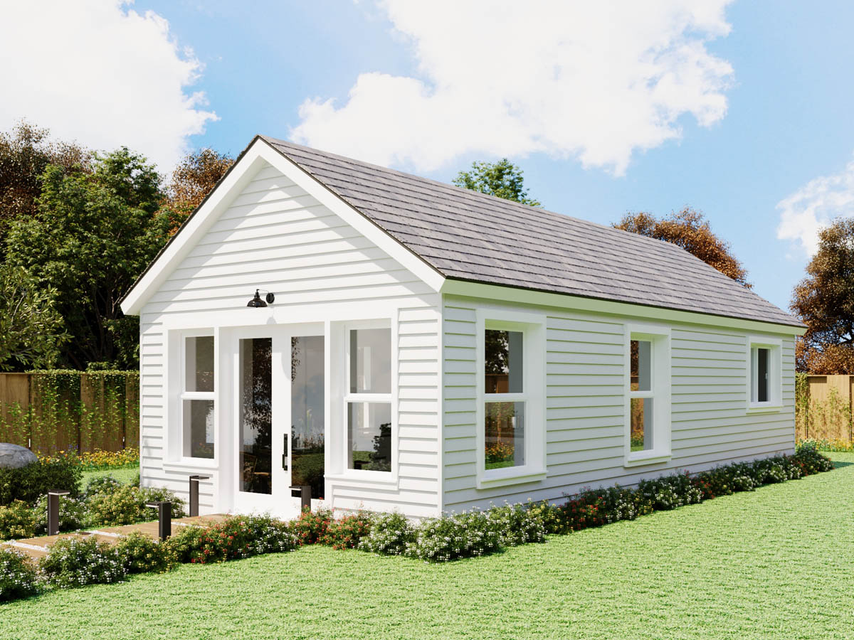 Anchored Tiny Homes of Southern New Hampshire B-576 1 bedroom ADU model.